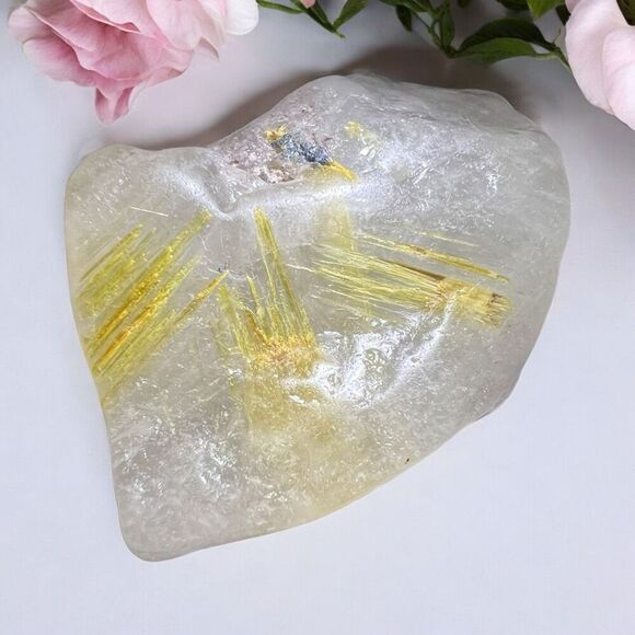 Golden Rutilated Quartz Crystal‎ Freeform (#4) - Picture 1 of 13